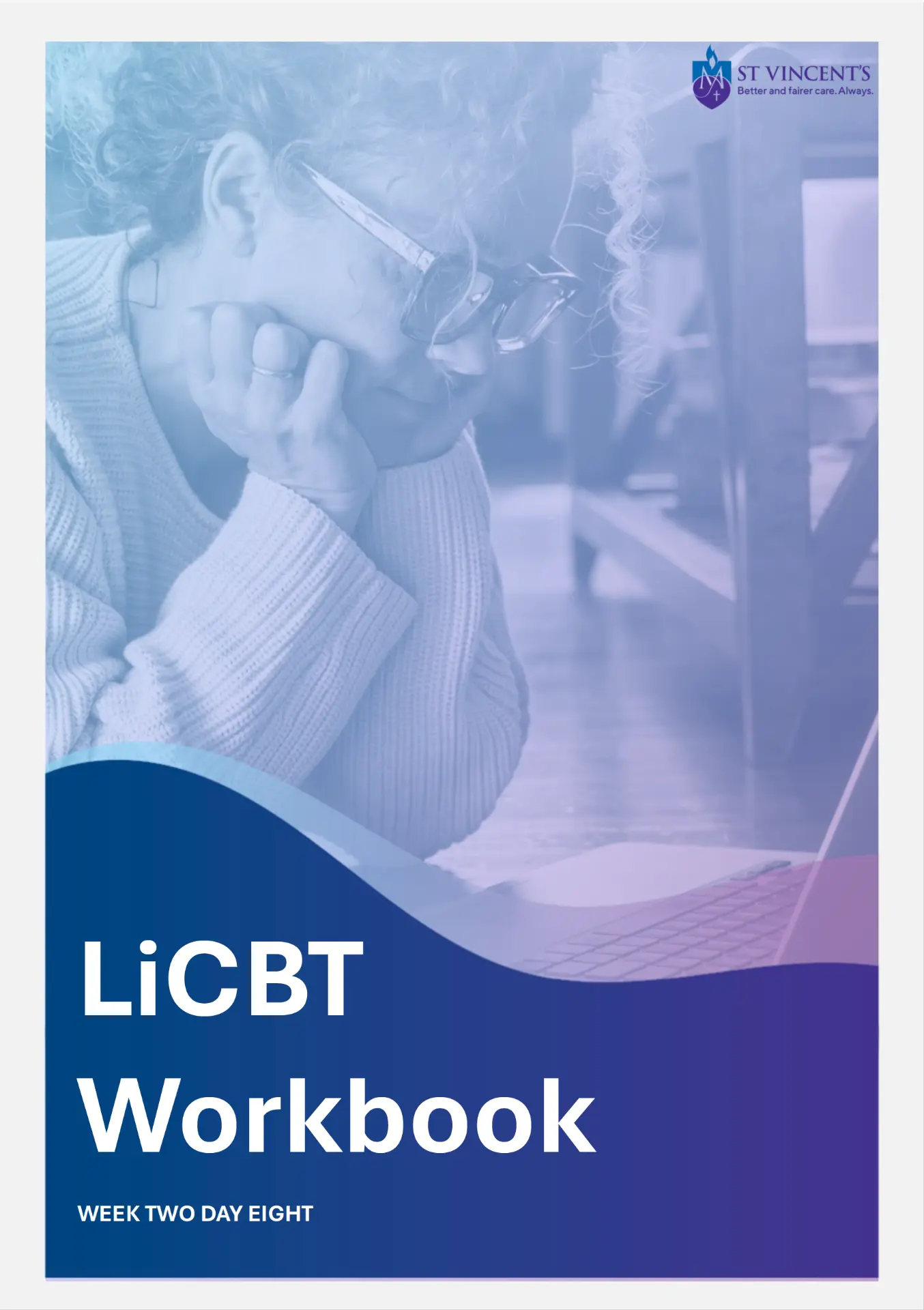 LiCBT Participant Workbook cover, Week Two Day Eight