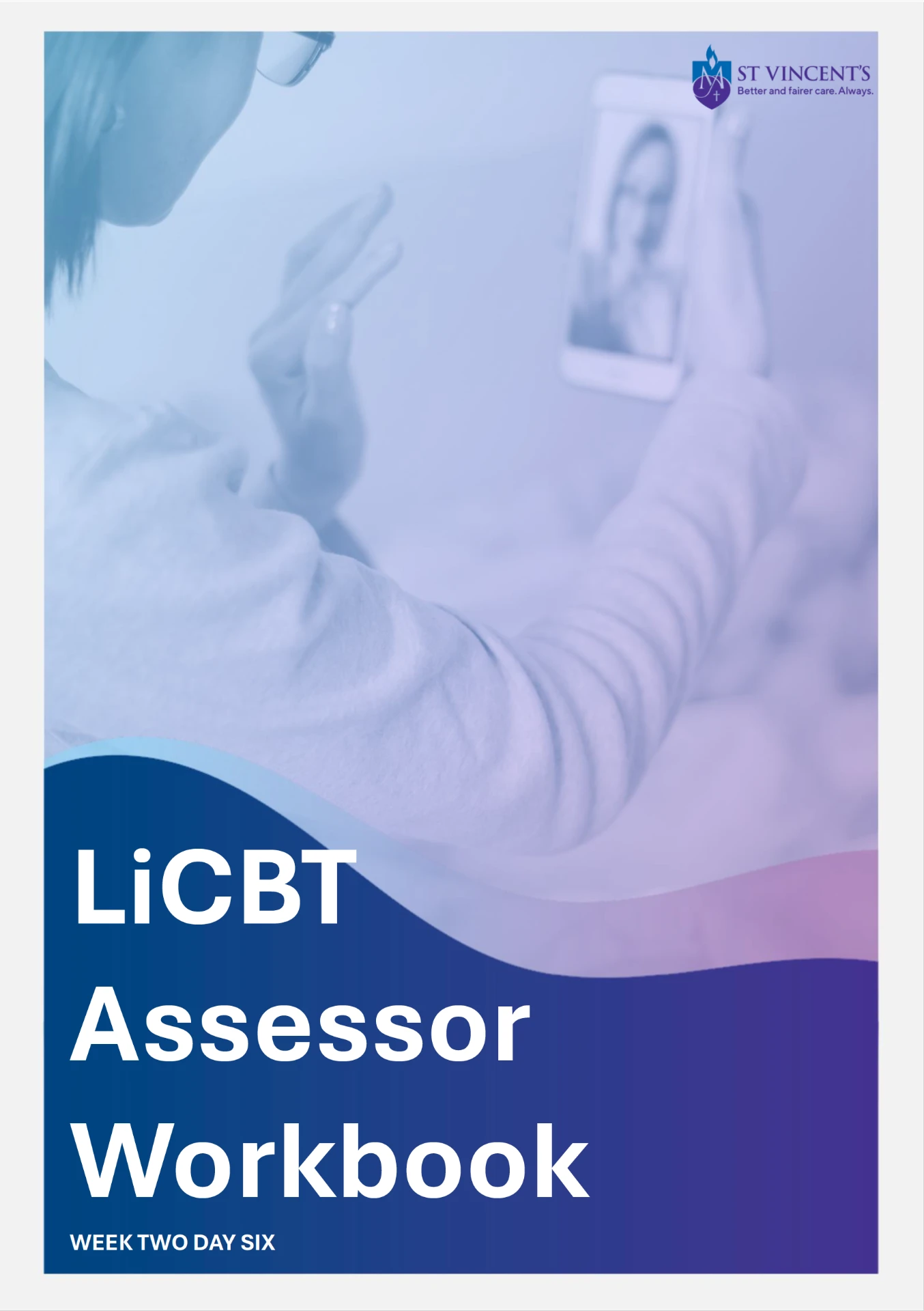 LiCBT Assessor Workbook cover, Week Two Day Six